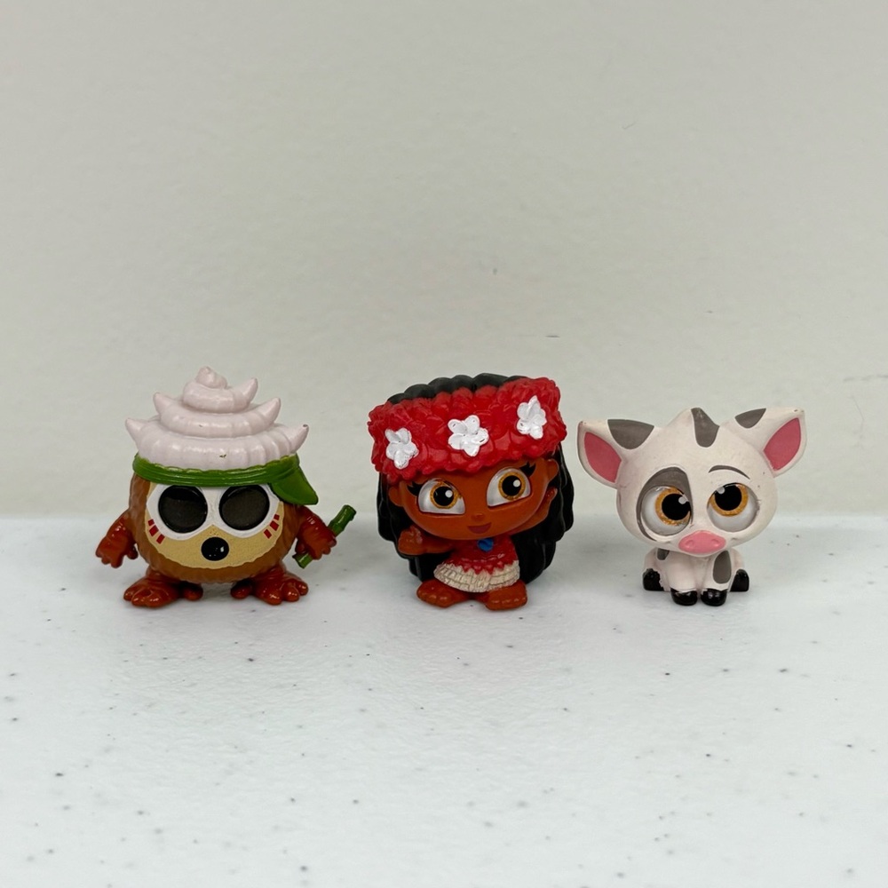 Disney Doorables Moana Set Of 3 Series 6 Mini Fig Doorable Moana Pua & Kakamora